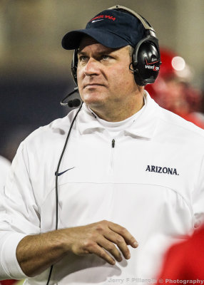 Arizona Wildcats Head Coach Rich Rodriguez along the sidelines