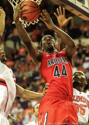 Arizona F Solomon Hill puts up a reverse layup from under the basket