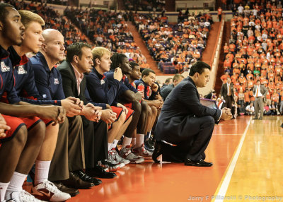 Arizona Bench watches the action unfold at Clemson