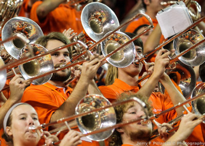 Tigers Pep Band plays during a timeout