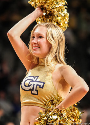 Georgia Tech Dance Team Member during a break in the action