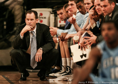 Citadel Bulldogs Head Coach Chuck Driesell watches the game unfold from the sideline