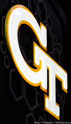 Georgia Tech Scoreboard Logo above Bobby Cremins Court