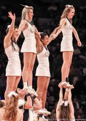 Jackets Cheerleaders perform during a timeout