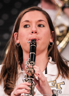 Georgia Tech Band Member plays for the crowd during the game