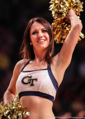 Georgia Tech Dancer performs during a timeout