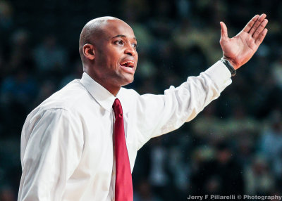 Virginia Tech Hokies Head Coach James Johnson guides his team from the sidelines