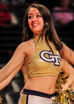 Georgia Tech Dance Team member during a break in the action