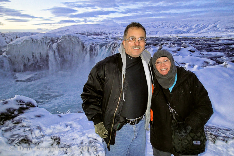 Monique and Me in front of Goafoss