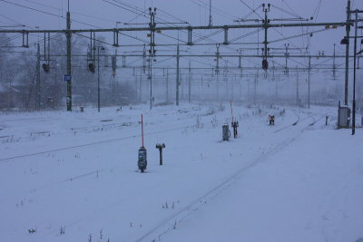 Trains in winter