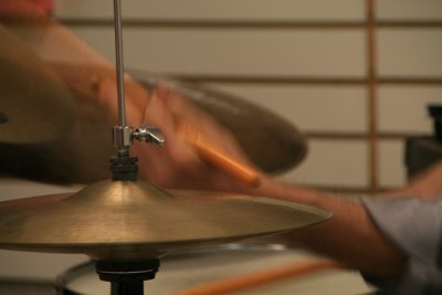 Drummer in action