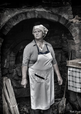 Farm Woman Making Bread
