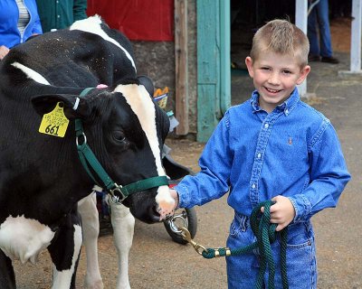 Boy and his calf