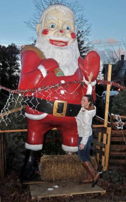 Giant Creepy Santa!  