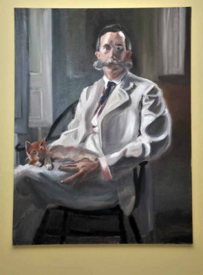 Apartment Portrait of Man and Cat