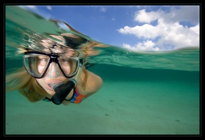 Susie during our lunch & snorkel break