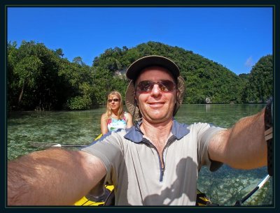 Us enjoying our paddle through paradise