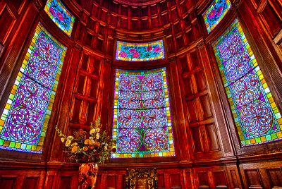 Stained glass, Craigdarroch Castle, Vancouver Island
