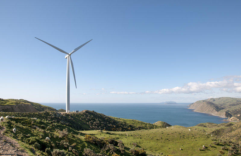 29 October 2012 - One of the Makara windfarm turbines