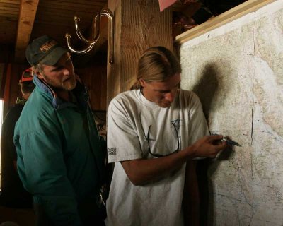 Honza going over the task