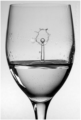 Wine glass splash.