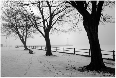 Foggy light house.