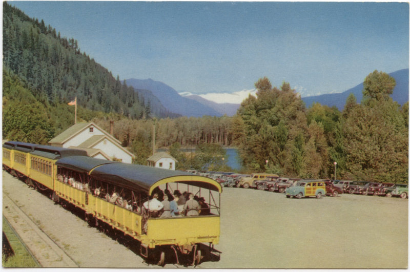 Skagit Hydroelectric Project Tour Train At Rockport, Washington <br> (NCpostcard_011-7.jpg)