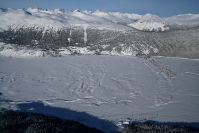 Bridge Glacier, Lower Terminal Plain, View NW  (Lillooet011508-_0108.jpg)