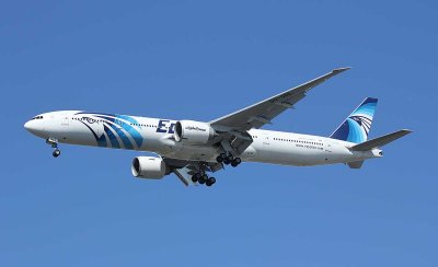 The new livery of Egyptair on its 777-300ER