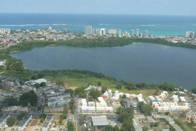 We flew to San Juan.  Here's our first glimpse of it from the air.