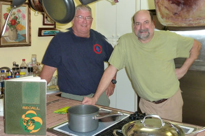 Doug P. picked us up, took us to get our bags, and fed and kept us overnight at his house. He & Howard both love to cook.  