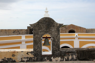 El Morro bell and colorful building 