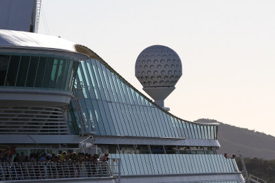 RCCL gets points for this golf ball sculpture, but I don't think I could sail with 3 or 4K passengers!