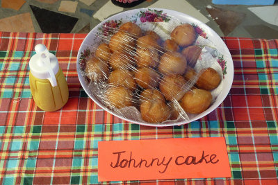 We had a late breakfast of quite a few native St. Lucian foods, including johnny cake.