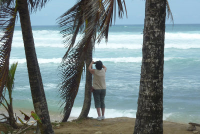 Ruth taking a picture in beautiful Bathsheba