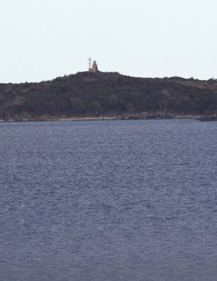 Buck Island lighthouse, seen during sailaway