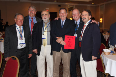 I only took my point & shoot to the banquet, so only have a few shots.  Here's a group from the class of '63.