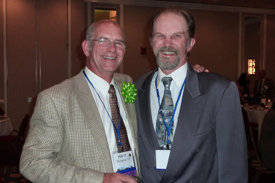 Brett, '75 and Mike, '72 at the banquet Friday night