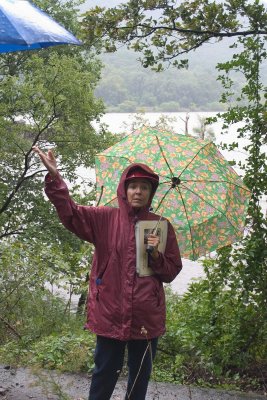 One of the very wet tour guides on Polopel Island