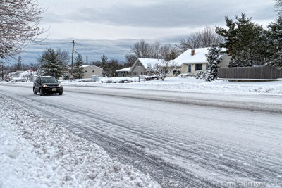 Snowy Street Morning