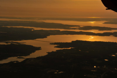 Somewhere over Chesepeake Bay, near Baltimore