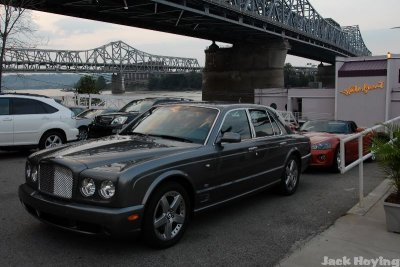 A Bently parked at the Waterfront