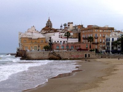 The beach at Sitges