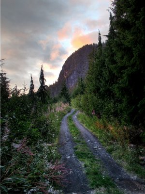 Mount Baker two track, HDR image