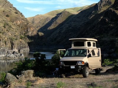 Camping at Dug Bar, Hells Canyon.