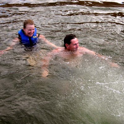 Susan and Brant on a bob