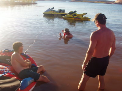 Brant and Michael Laughing with Larry