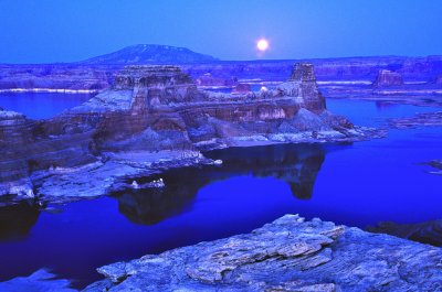 Moonrise over Gunsight Butte