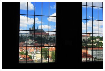 Prague Castle through Windows