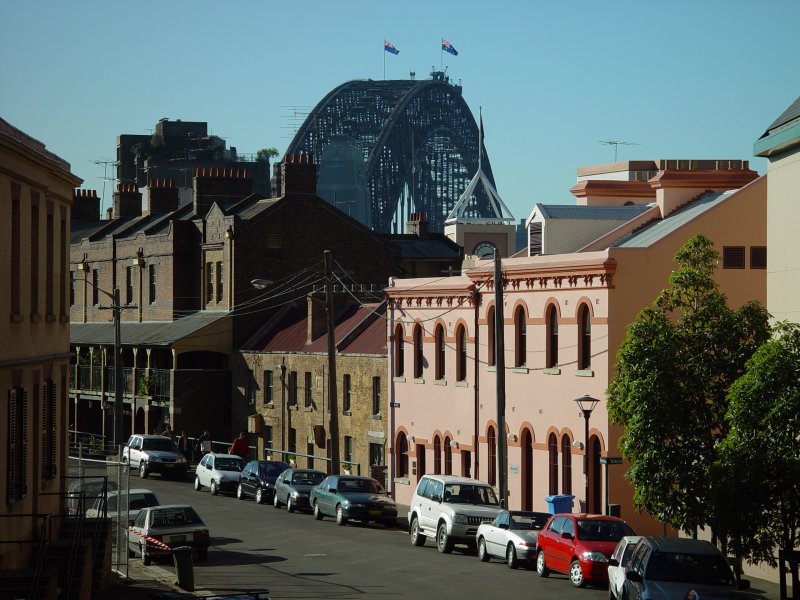 View down Glouster Street, The Rocks
